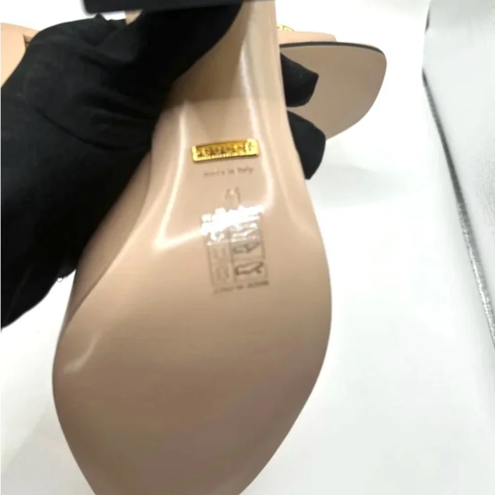 🌟SOLD🌟 Gucci Pink & Gold-Tone Horsebit Mules - size 41 new - Picture 4 of 11